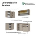 Ver imagem 5 de Armário de Cozinha Completa de Canto 265 Cm Suspenso Crema Nice Madesa 04