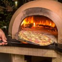 Ver imagem 1 de Pá de Pizza de Fornear-Lamina 36 Cm Inox Quadrada-Cabo 1Mtr