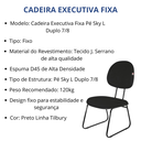 Ver imagem 5 de Cadeira Executiva Fixa Base Sky P/ Escritório Ergonômica