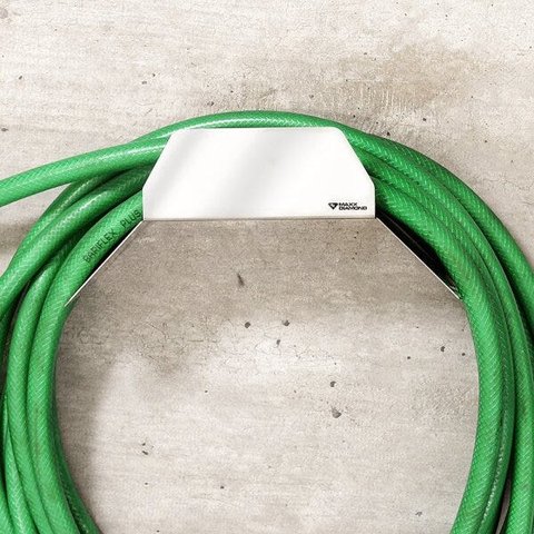 Suporte para Mangueira de Jardim em Inox Polido/Escovado