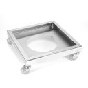 Ver imagem 2 de Suporte de Vaso ou Cachepot Quadrado 30 cm com Base - Inox