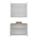Ver imagem 2 de Conjunto de Banheiro 90cm x 145cm Nature Branco/Carvalho