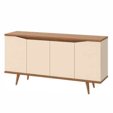 Buffet Grace 4 Portas 160cm Noce/Off-White
