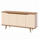 Ver imagem 1 de Buffet Grace 4 Portas 160cm Noce/Off-White