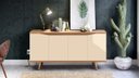 Ver imagem 2 de Buffet Grace 4 Portas 160cm Noce/Off-White