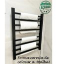Ver imagem 7 de Toalheiro Elétrico Térmico Inox 304 Preto Fosco Timer Digital 2 Toalhas - Fio Lado Esquerdo - 110V