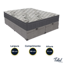 Ver imagem 3 de Cama Box Baú Bipartido Queen Cinza e Colchão Airtech 100 D33 Ortobom