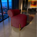 Ver imagem 7 de Poltrona Decorativa Mônaco Suede Marsala