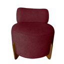 Ver imagem 2 de Poltrona Decorativa Mônaco Suede Marsala