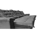 Ver imagem 4 de Sofá Retrátil e Reclinável 3,55m Cama inBox Big Fresh com SoftGel D40 Velupluma Cinza