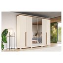 Ver imagem 1 de Guarda Roupa Casal Ambiente Napoli 6 Portas Off White Nature - Henn