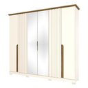 Ver imagem 5 de Guarda Roupa Casal Ambiente Napoli 6 Portas Off White Nature - Henn