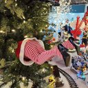 Ver imagem 2 de Pernas de Mamae Noel Natal para Arvore Natalina com Movimento Chute Festa Fim de Ano Decoraçao Confr