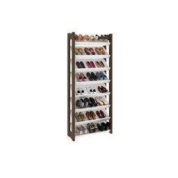 Conjunto Mesa para Computador, Balcão C/ Gaveta e Estante Branco Nogal - Fdecor - 5