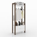 Ver imagem 2 de Conjunto Mesa para Computador, Balcão C/ Gaveta e Estante Branco Nogal - Fdecor