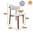 Ver imagem 2 de Kit Cadeiras de Madeira para Sala de Jantar Linho Cru