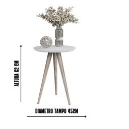 Mesa de Apoio Classic com Pés Palito para Sala ou Escritório - Freijó - 4