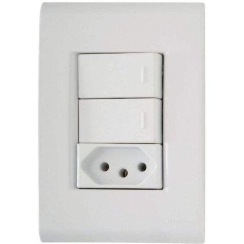 Conj. 2 Int. Simples + Tomada 2P+T 20A-250V Liz - Tramontina