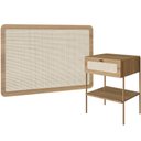Ver imagem 1 de Cabeceira Solteiro 90cm e 1 Mesa Lateral 1 Gaveta Industrial Indy A03 Hanover