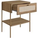 Ver imagem 2 de Cabeceira Solteiro 90cm e 1 Mesa Lateral 1 Gaveta Industrial Indy A03 Hanover