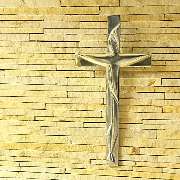 Crucifixo Cristo - Alumínio Fundido - Polido - 1