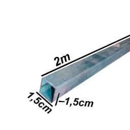 03 Tubos 02mts 15 X 15 X 0,65 X 2000 Galvanizado - 2
