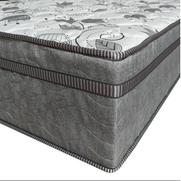Cama Box Baú King 193 Bipartido Tecido Sintético Preto Com Colchão de Molas Ensacadas Evolution - Pr - 3