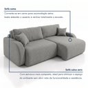 Ver imagem 7 de Sofá Cama Modular Orgânico Retrátil 4 Lugares 270cm Base Madeira Maciça Cancún