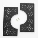 Ver imagem 3 de Grelha para Arvore - Folhas - Aço - Preto Fosco