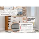 Ver imagem 2 de Cômoda para Quarto com Sapateira 5 Gavetas - Space-cumaru Off White - Móveis Novo Horizonte