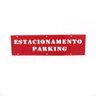 Placa de Estacionamento - Central - Aço - Vermelho - 2