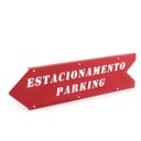 Ver imagem 2 de Placa de Estacionamento Parking - Sentido Esquerdo - Aço - Vermelho