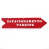 Placa de Estacionamento Parking - Sentido Direito - Aço - Vermelho - 2