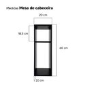 Ver imagem 4 de Kit 2 Mesa de Cabeceira Pequena Cama Solteiro Quarto Sala 20cm - Preto