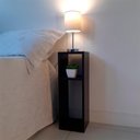 Ver imagem 5 de Kit 2 Mesa de Cabeceira Pequena Cama Solteiro Quarto Sala 20cm - Preto