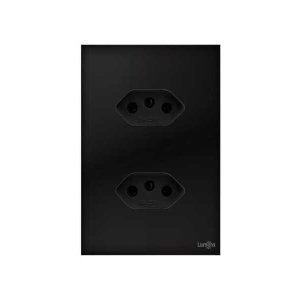 Tomada Dupla 10A caixa 4x2 Preto