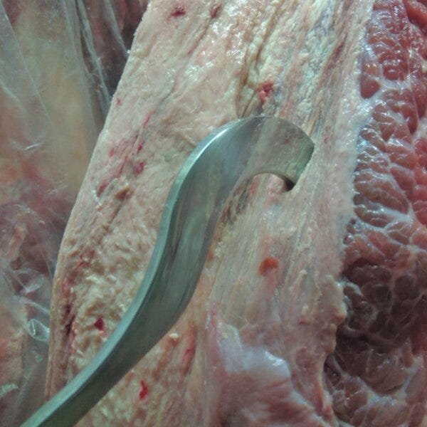 Gancho 100% Inox Manuseio de Carnes Açougue e Peixaria -Reto - 5