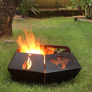 Lareira Externa Pira -Toucheiro Dragon Fire para Jardim -Aço