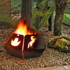 Lareira Externa Pira - Toucheiro - Contry para Jardim - Aço