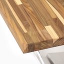 Ver imagem 4 de Mesa de Centro - Madeira Teca e Inox Polido/Escovado