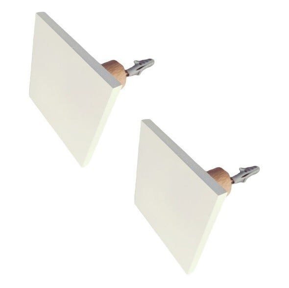 2 Ganchos pendurador de parede MDF quadrado - Branco | MadeiraMadeira