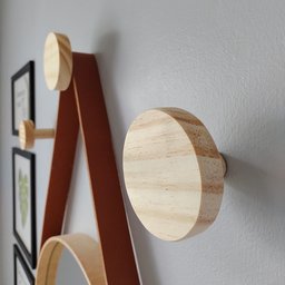 3 Ganchos De Parede Bola 3 Tamanhos - Pinus - 3