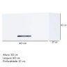Armário Aéreo de Cozinha Multiuso para Geladeira Ana 60 Cm Branco - 3