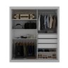 Guarda Roupa com Espelho Branco 2 Portas Correr Royale Gelius 220x149x54 - 3
