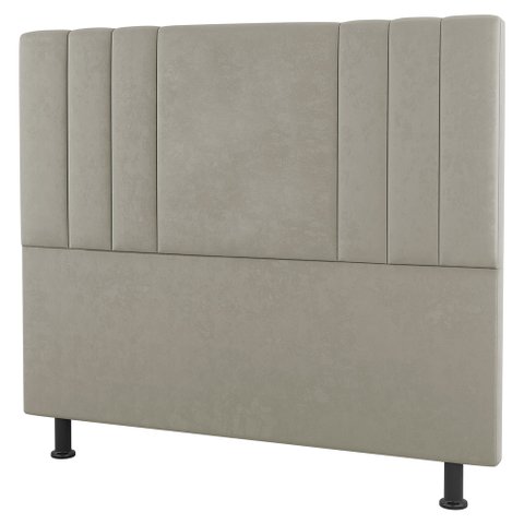 Cabeceira Cama Box Solteiro Grace 90cm Sintético Bege - Desk Design