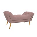 Ver imagem 3 de Kit Cabeceira Calçadeira Veneza 100cm Suede Rosê
