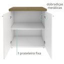 Ver imagem 4 de Balcao Multiuso Tampo Tamburato 70cm Olmo Branco Tok Arty