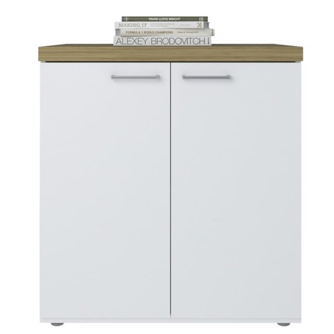 Balcao Multiuso Tampo Tamburato 70cm Olmo Branco Tok Arty