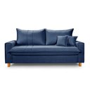 Ver imagem 1 de Sofa Living com Bau Multiuso 3 Lugares Linho Pes em Madeira: Azul