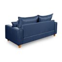 Ver imagem 3 de Sofa Living com Bau Multiuso 3 Lugares Linho Pes em Madeira: Azul